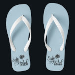 Chanclas Salty Beach Funny Summer<br><div class="desc">Este diseño fue creado a través del arte digital. Se puede personalizar haciendo clic en el botón personalizar y cambiando el color, agregando un nombre, iniciales o tus palabras favoritas. Contáctame en colorflowcreations@gmail.com si quieres tener este diseño en otro producto. Compra mi pintura de acrílico abstracta original a la venta...</div>