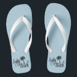 Chanclas Salty Beach Funny Summer<br><div class="desc">Este diseño fue creado a través del arte digital. Se puede personalizar haciendo clic en el botón personalizar y cambiando el color, agregando un nombre, iniciales o tus palabras favoritas. Contáctame en colorflowcreations@gmail.com si quieres tener este diseño en otro producto. Compra mi pintura de acrílico abstracta original a la venta...</div>