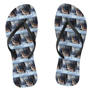 Chanclas Saluki Deja que nieve Navidad
