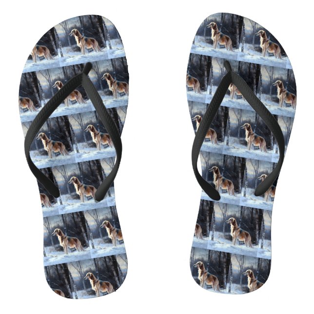 Chanclas Saluki Deja que nieve Navidad (Plantilla)