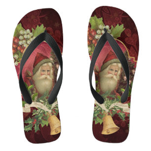Chanclas Santa Claus les desea una feliz Navidad