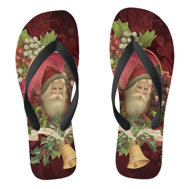 Chanclas Santa Claus les desea una feliz Navidad (Plantilla)