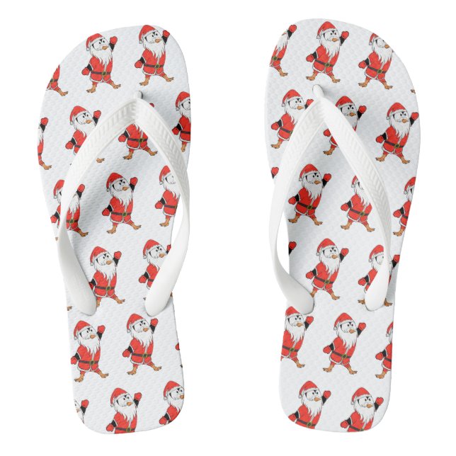 Chanclas Santa Claus Penguin lista para Navidades (Plantilla)