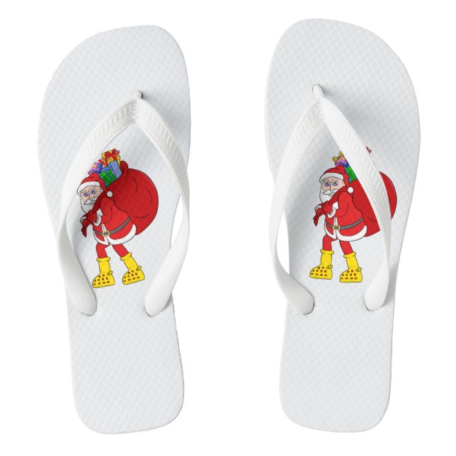 Chanclas Santa Claus viste grandes botes amarillos (Plantilla)