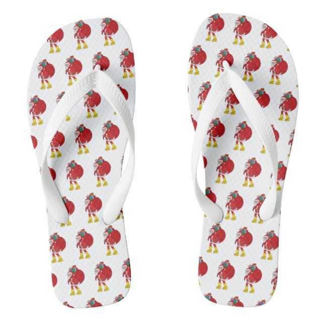 Chanclas Santa Claus viste grandes botes amarillos (Plantilla)