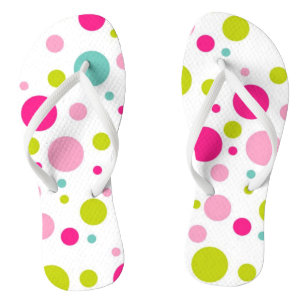 Chanclas Sassy Summer Polka Dot Flip Flops