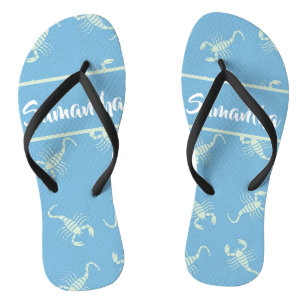 Chanclas Scorpio Zodiac sign on blue