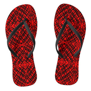 Chanclas Scribe simple Tejido Espejo Rojo