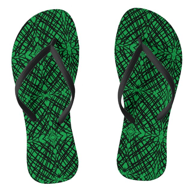Chanclas Scribe simple | Tejido Espejo | Verde | (Plantilla)