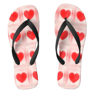 Chanclas Sé mi nota de corazón rojo de San Valentín 