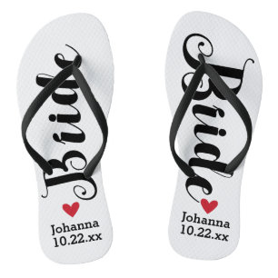 Chanclas Selección personalizada novia de la boda su color