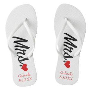 Chanclas Señora Personalized With Name y flips-flopes de la