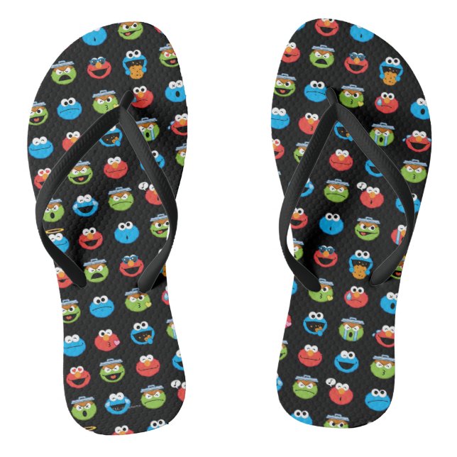 Chanclas Sesame Street Pals Emoji Pattern (Plantilla)