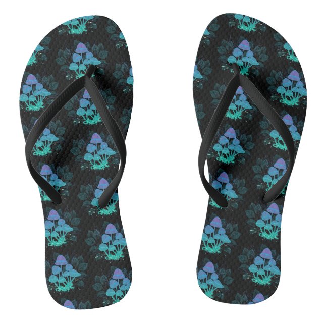 Chanclas Setas en Arbustos (Plantilla)