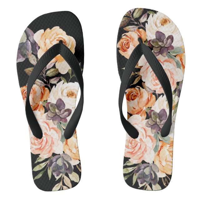 Chanclas Shabby Chic Floral Rosa flops (Plantilla)