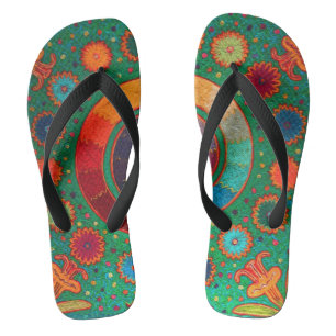 Chanclas Shaman mexicano Huichol Serpent Flip Flops