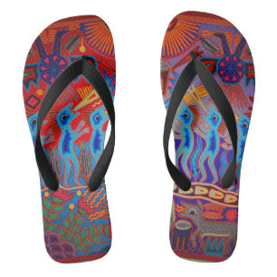 Chanclas Shaman Peyote Ritual Flip Flops