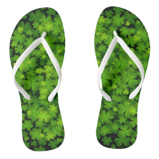 Chanclas Shamrock irlandés con suerte