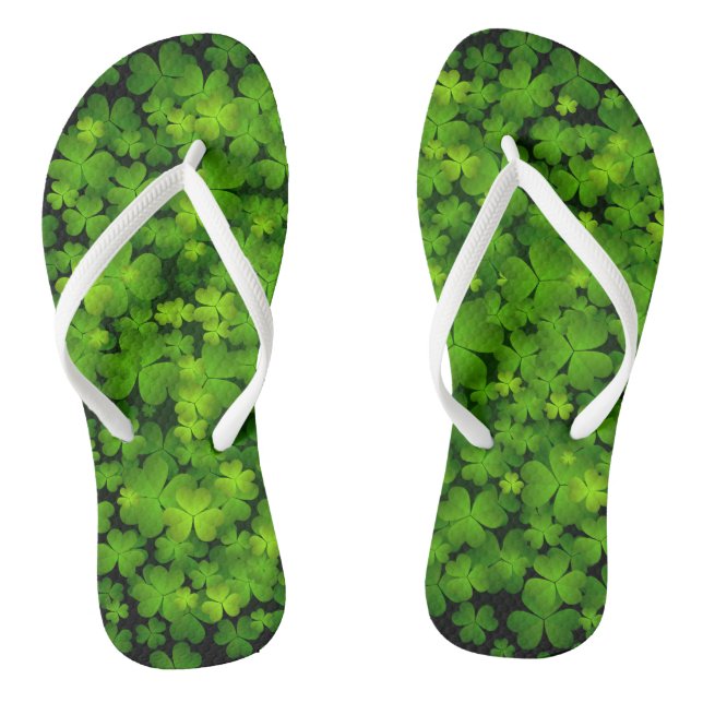 Chanclas Shamrock irlandés con suerte (Plantilla)