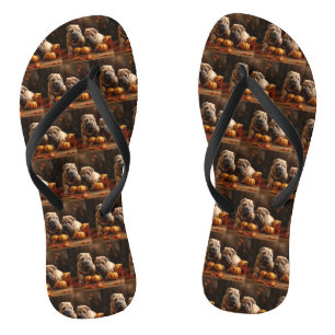 Chanclas Shar Pei Puppy Calabaza deslumbrante de otoño