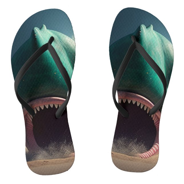 Chanclas Shark sculpture on the beach (Plantilla)