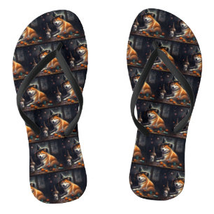 Chanclas Shiba Inu Calabazas Halloween Da Miedo