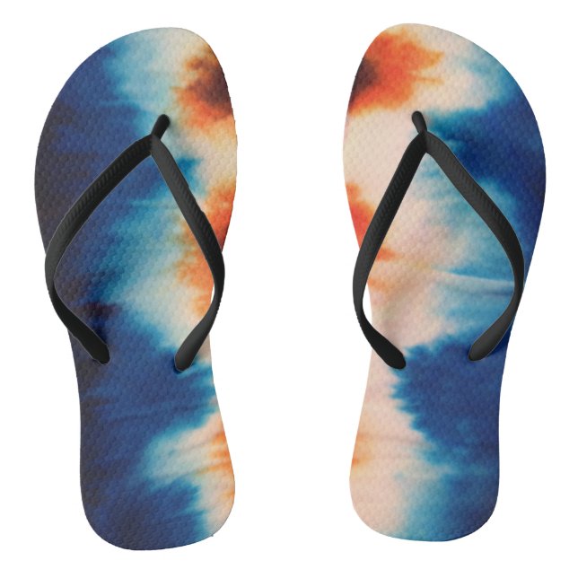 Chanclas Shibori Tie Dye Pattern Style Flip Flops (Plantilla)