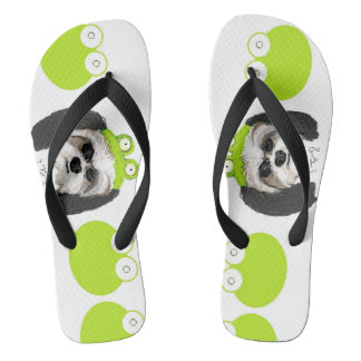 Chanclas Shih Tzu y ranas
