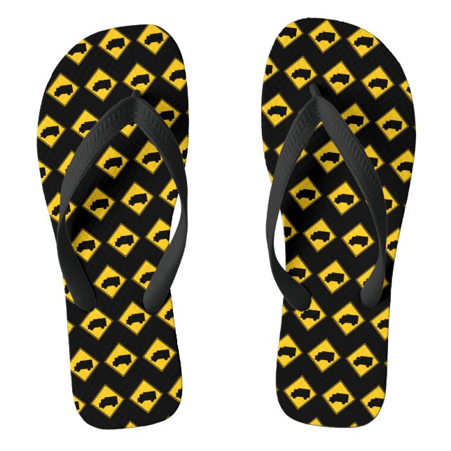 Chanclas Signo de advertencia de camiones de carretera (Plantilla)