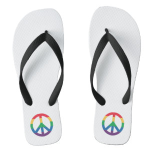 Chanclas Signo de la paz del orgullo del arco iris