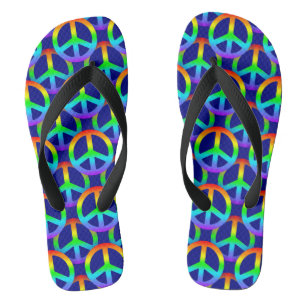 Chanclas Signo de paz arcoiris