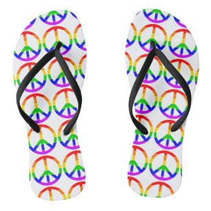 Chanclas Signo de paz arcoiris