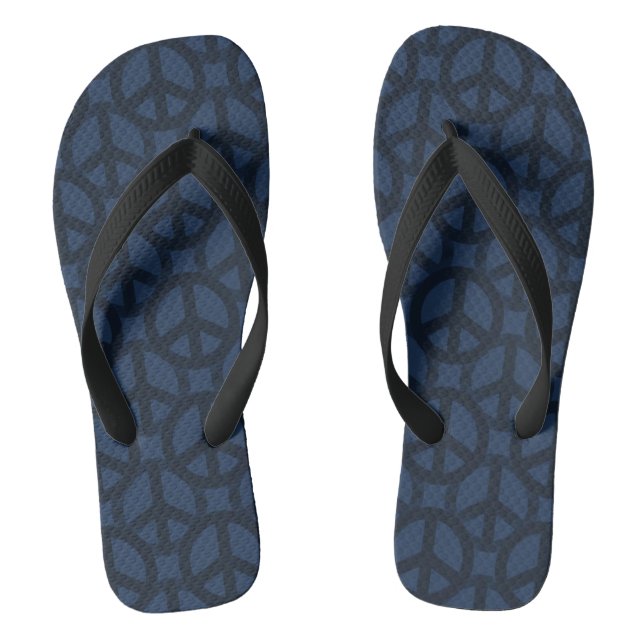 Chanclas Signo de paz azul oscuro (Plantilla)
