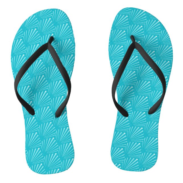Chanclas Silhouette Diagonal Líneas de la silueta azul Past (Plantilla)