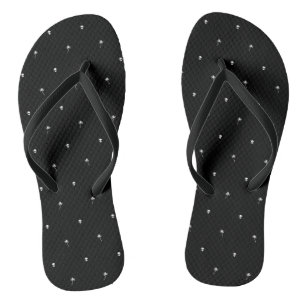 Chanclas Siluetas blancas de cocoteros y extraterrestres
