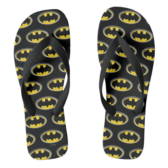 Chanclas Símbolo de Batman | Logotipo clásico (Plantilla)