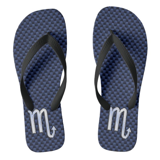 Chanclas Símbolo de escorpio zodiaco estilo fibra de carbon (Plantilla)