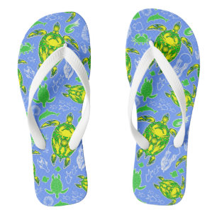 Chanclas Símbolo de la vida marina de coral de la tortuga m
