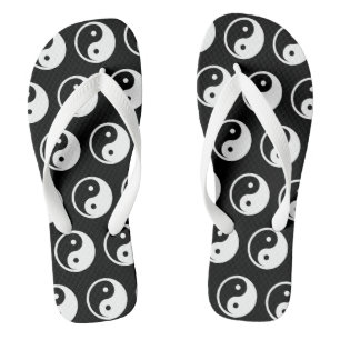 Chanclas Símbolo Yin Yang - diseño de tatuajes sólidos 2
