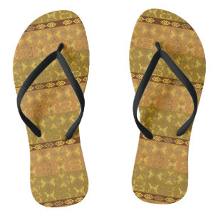 Chanclas símbolos de la etnia africana tribal Adinkra