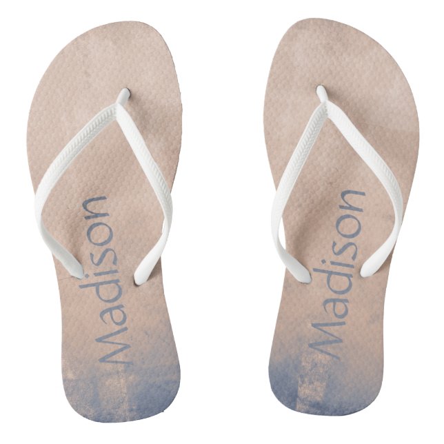 Chanclas Simple Mallow Blue abstract Tu nombre (Plantilla)