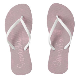 Chanclas Simple Mallow Gris Rosado Resumen Su Nombre