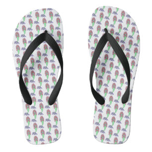 Chanclas sirena arcoíris rosa azul morado verde negro rizad
