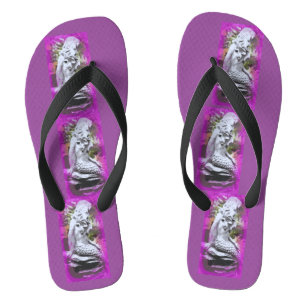 Chanclas sirena de piedra morada