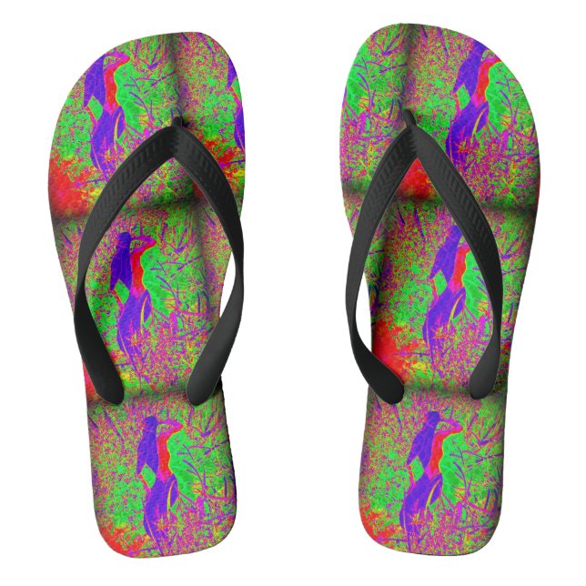 Chanclas sirena hippie de pelo azul (Plantilla)