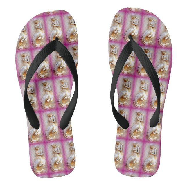 Chanclas sirenas de piedra rosa (Plantilla)