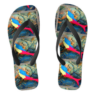 Chanclas sirenas rojo-atadas submarino