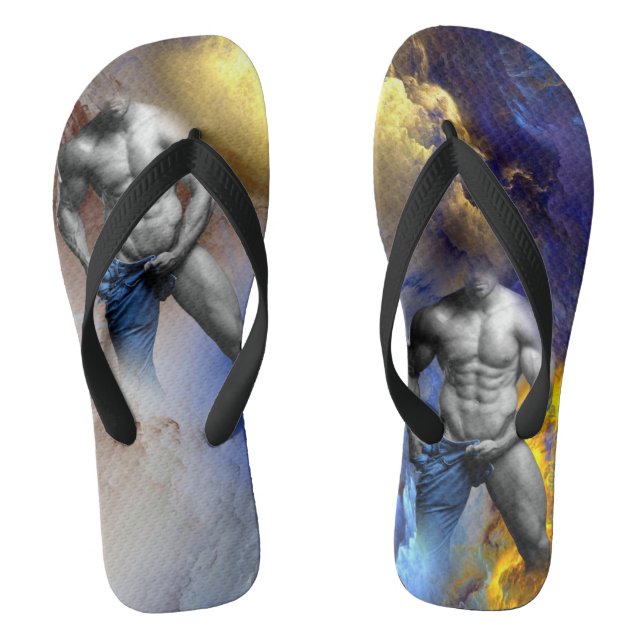 Chanclas SlipperyJoe físico de hombre musculoso camiseta st (Plantilla)