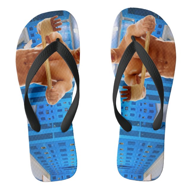 Chanclas SlipperyJoe hombre muscular abs vestuario de baldo (Plantilla)