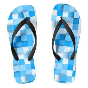 Chanclas SlipperyJoe's cuadrados arte mosaico moderno tres-